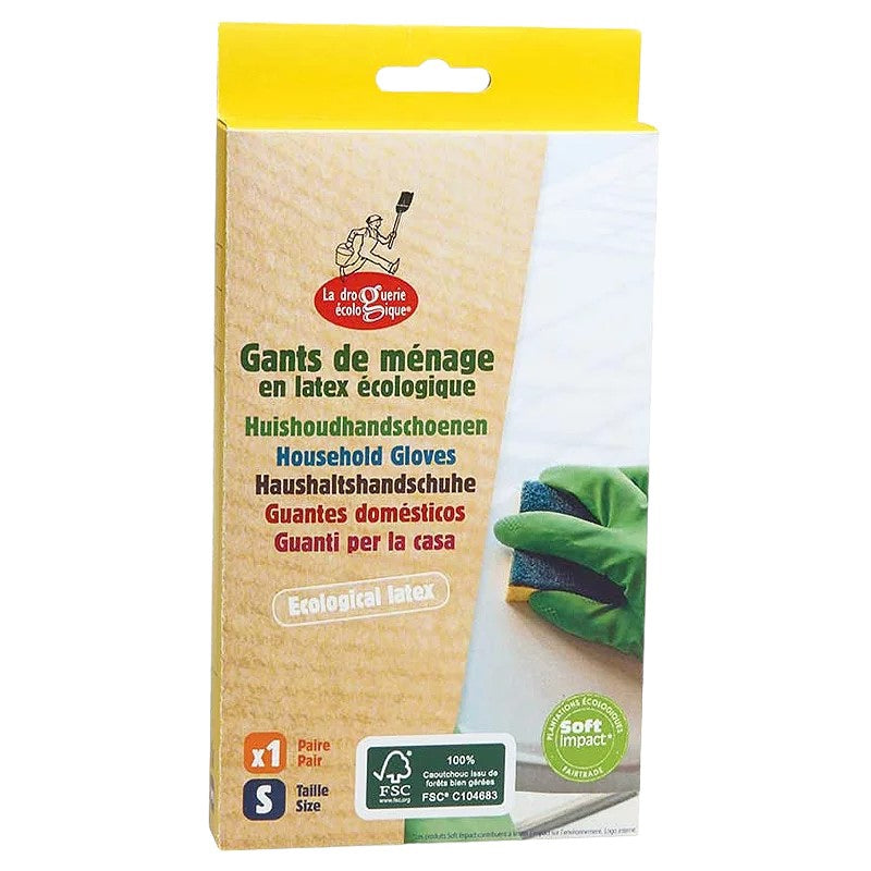 Umweltfreundliche Latex-Haushaltshandschuhe, Größe S – 2 Stück – Die umweltfreundliche Drogerie