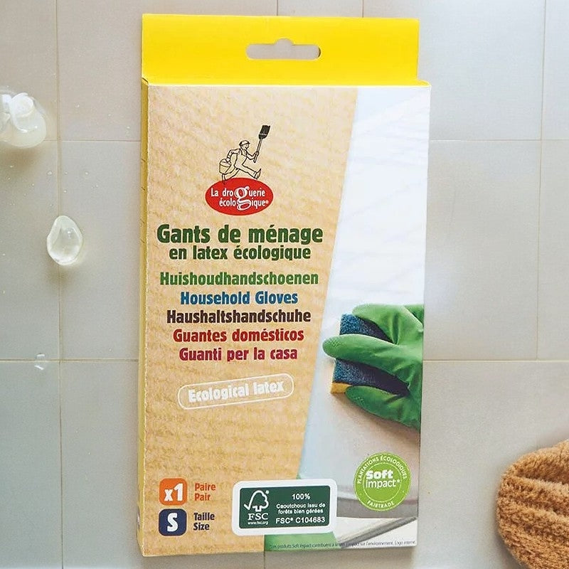 Umweltfreundliche Latex-Haushaltshandschuhe, Größe S – 2 Stück – Die umweltfreundliche Drogerie