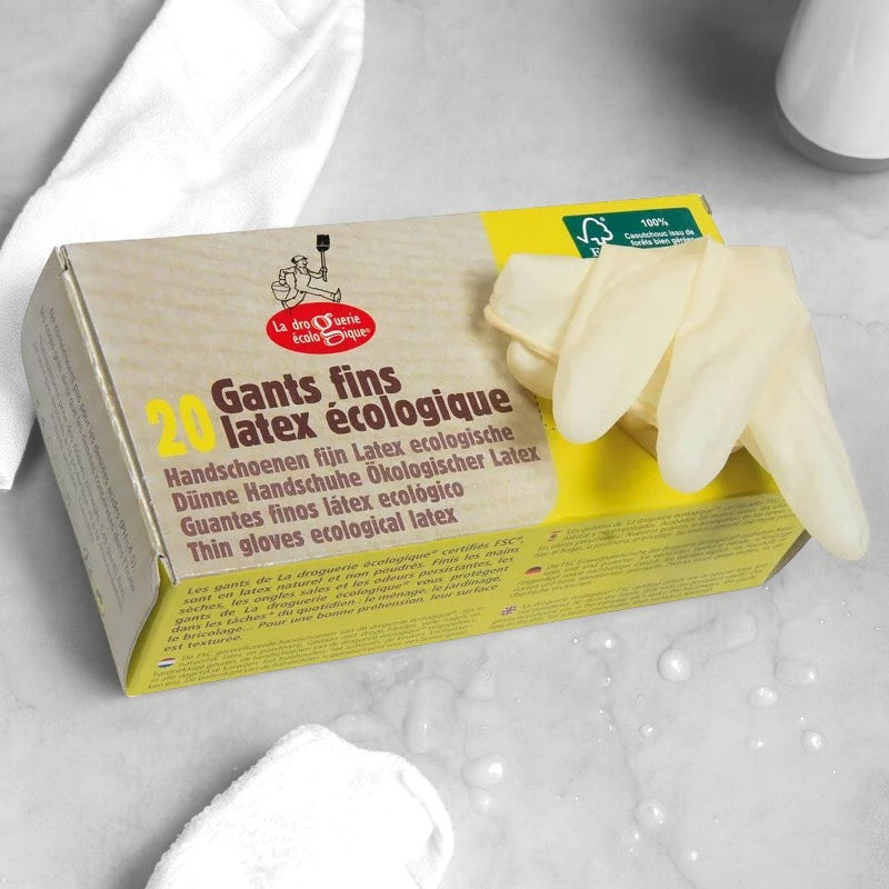 Umweltfreundliche Einweg-Latexhandschuhe – Größe S – 20 Stück – Die umweltfreundliche Drogerie