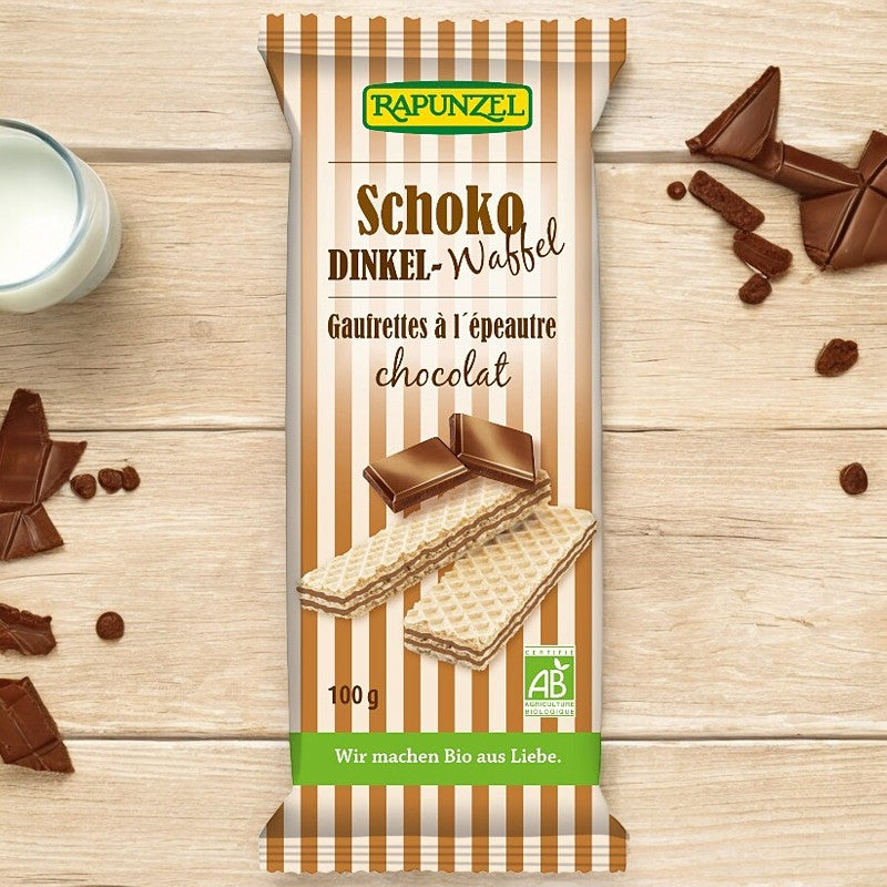 Gaufrettes complètes au chocolat BIO - 100g - Rapunzel