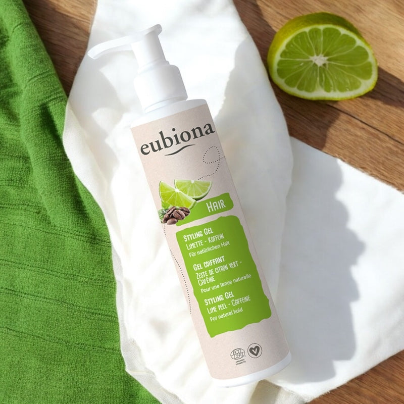Gel coiffant BIO ﻿citron vert & caféine - 200ml - Eubiona