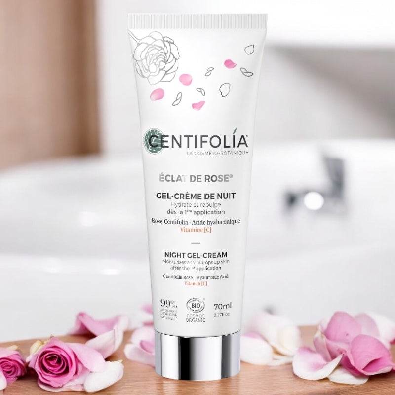 Gel-crème de nuit BIO rose & vitamine C - 70ml - Centifolia