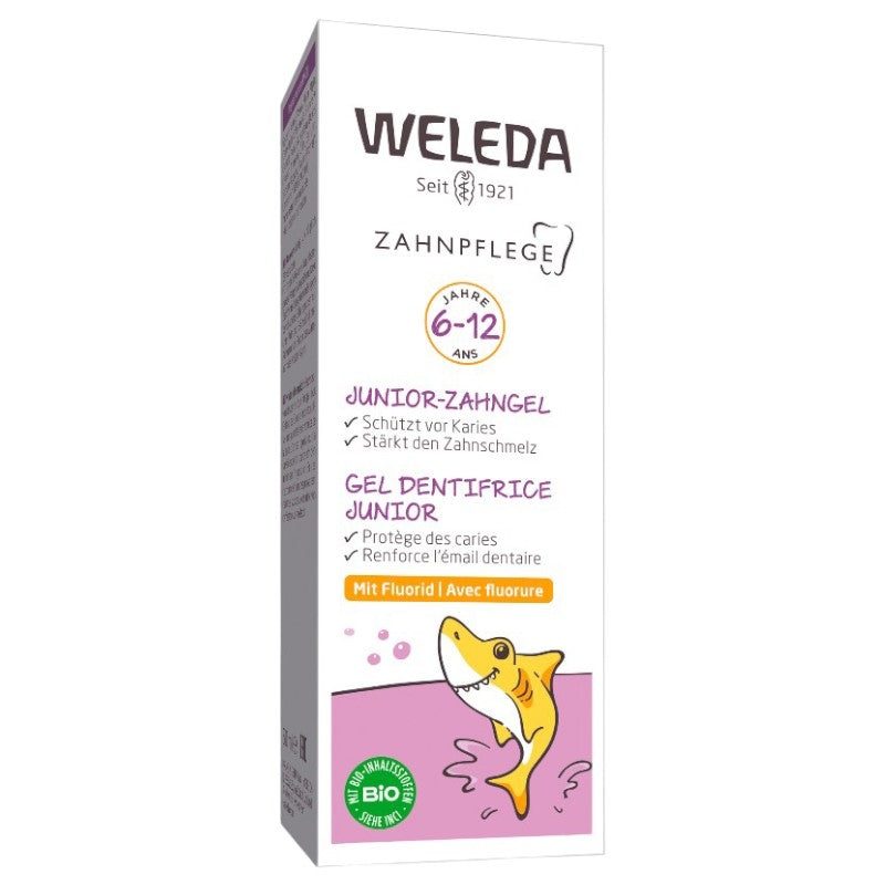 Gel dentifrice junior 6 a 12 ans calendula avec fluor 50 ml weleda 3