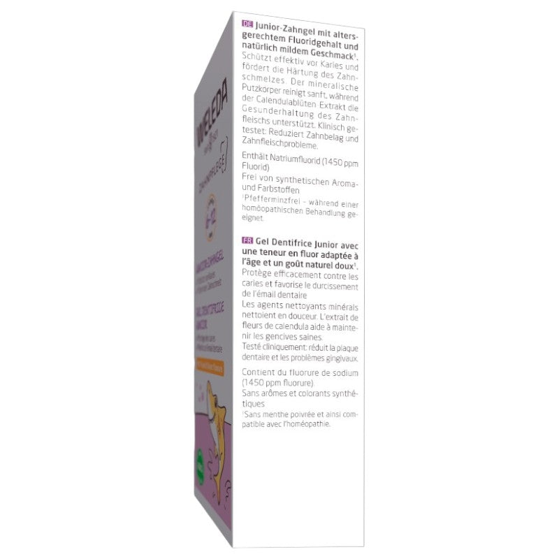 Gel dentifrice junior 6 a 12 ans calendula avec fluor 50 ml weleda 4