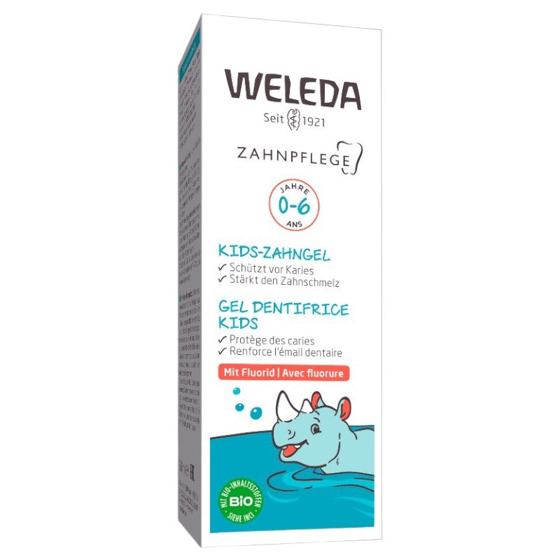 Gel dentifrice kids 0 à 6 ans calendula avec fluor - 50ml - Weleda