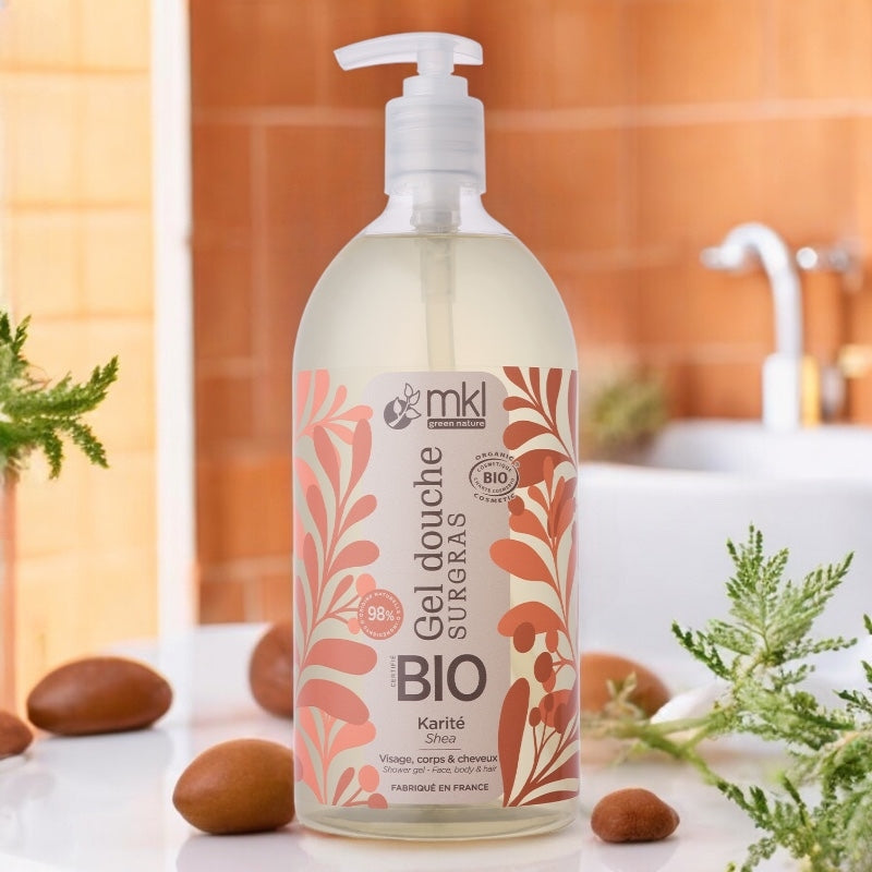 Gel douche beurre de karité bio - 1l - MKL Green Nature