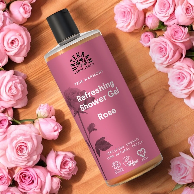 Gel douche bien-être intense BIO rose - 500ml - Urtekram