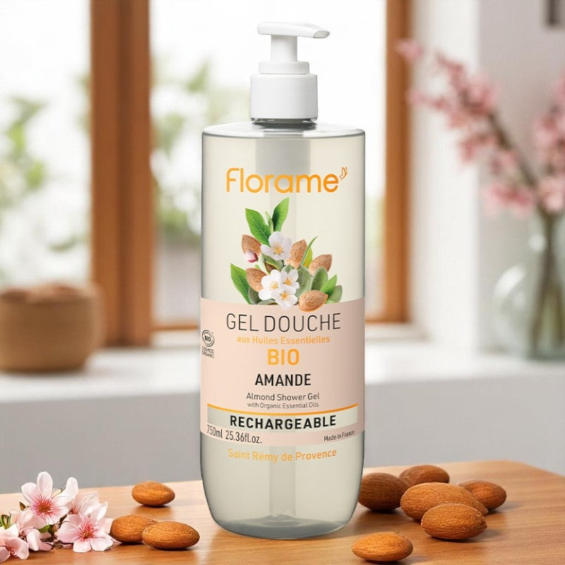 Gel douche bio amande 750 ml florame 2