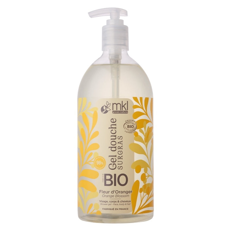 Gel douche BIO fleur d'oranger - 1l - MKL Green Nature