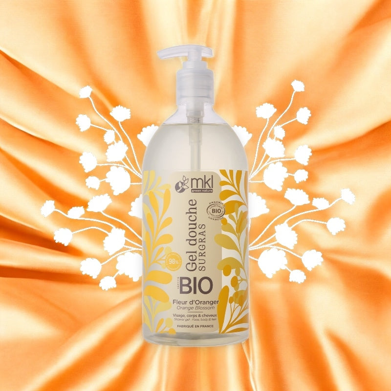 Gel douche BIO fleur d'oranger - 1l - MKL Green Nature