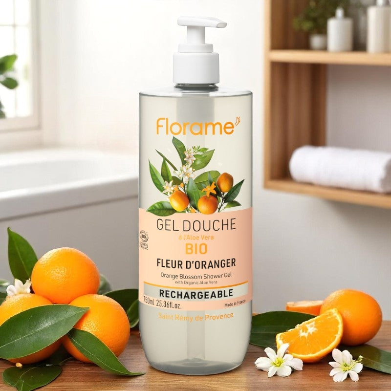Gel douche bio fleur d oranger 750 ml florame 2