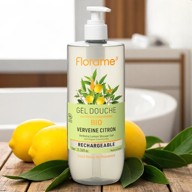 Gel douche bio verveine citron 750 ml florame 2