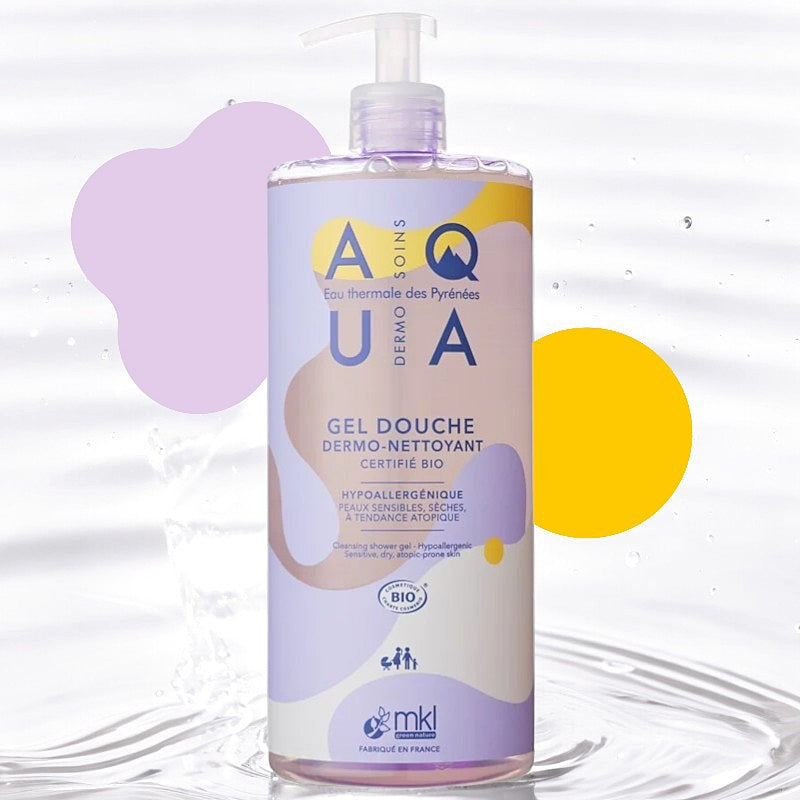 Bio-Duschgel zur Hautreinigung mit Thermalwasser – 1 l – MKL Green Nature