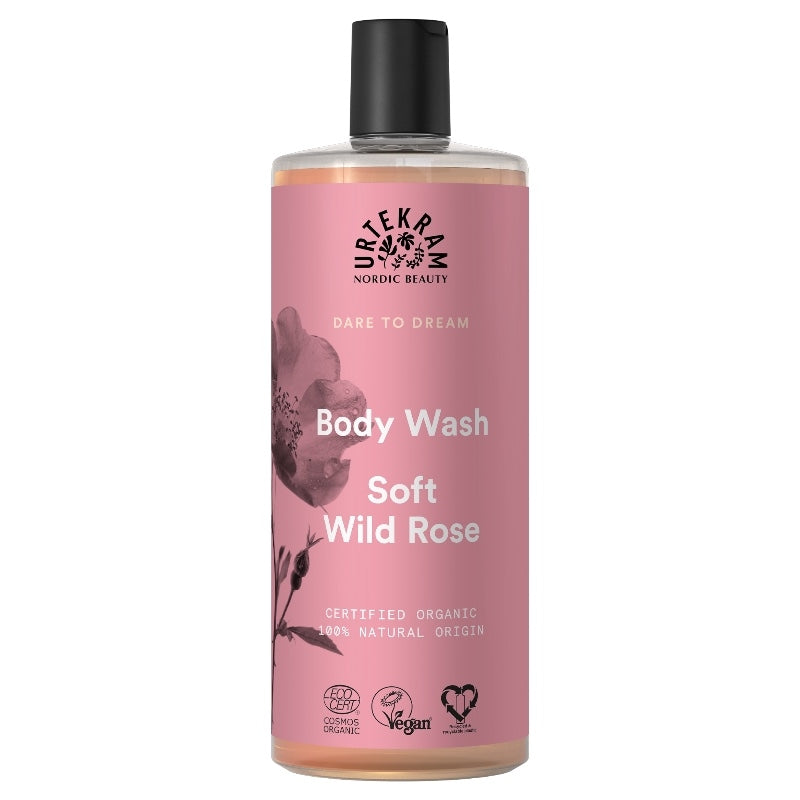 Gel douche doux BIO rose sauvage - 500ml - Urtekram