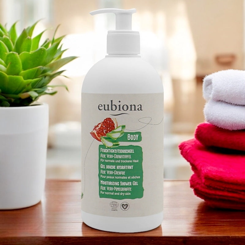 Gel douche hydratant BIO ﻿aloe vera & grenade - 500ml - Eubiona