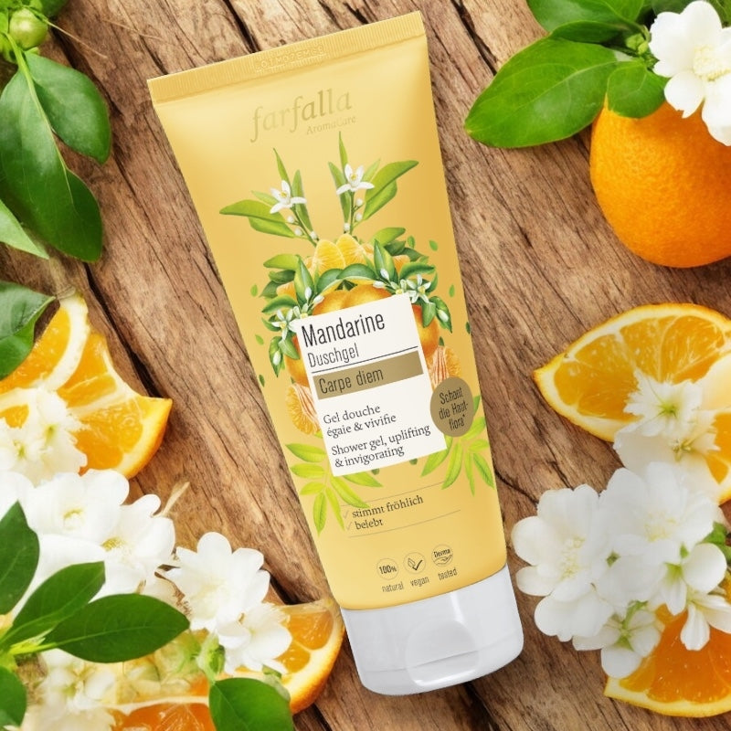 Gel douche hydratant BIO mandarine - 200ml - Farfalla