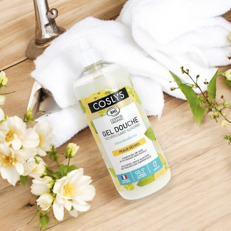 Pflegendes Bio-Duschgel mit Geißblattduft – 1 l – Coslys