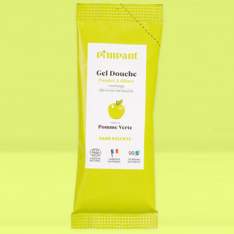 Gel douche poudre à diluer pomme verte - 25g - Pimpant