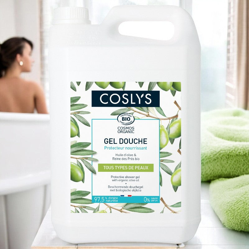 Bio-Duschgel mit Mädesüß – Pflegend &amp; Schützend – 5 l – Coslys