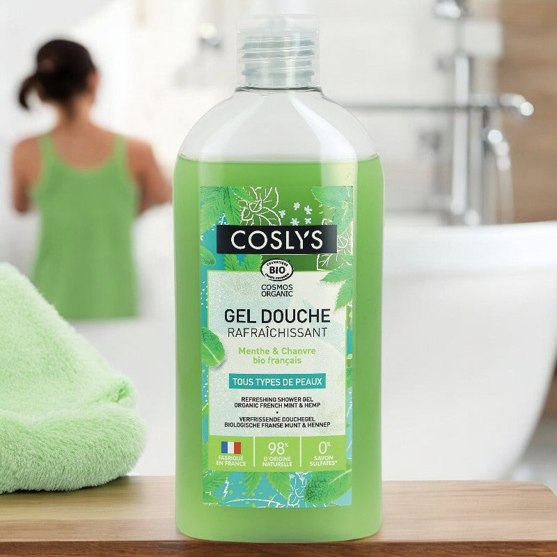 Gel douche rafraichissant BIO menthe & chanvre - 250ml - Coslys