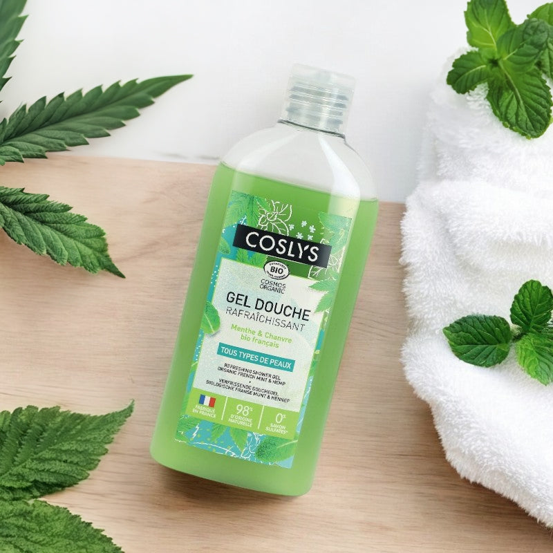Erfrischendes Bio-Duschgel mit Minze und Hanf – 250 ml – Coslys
