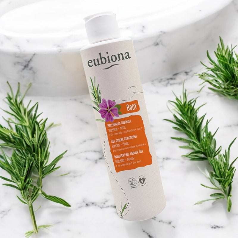 Gel douche revigorant BIO ﻿romarin & mauve - 200ml - Eubiona