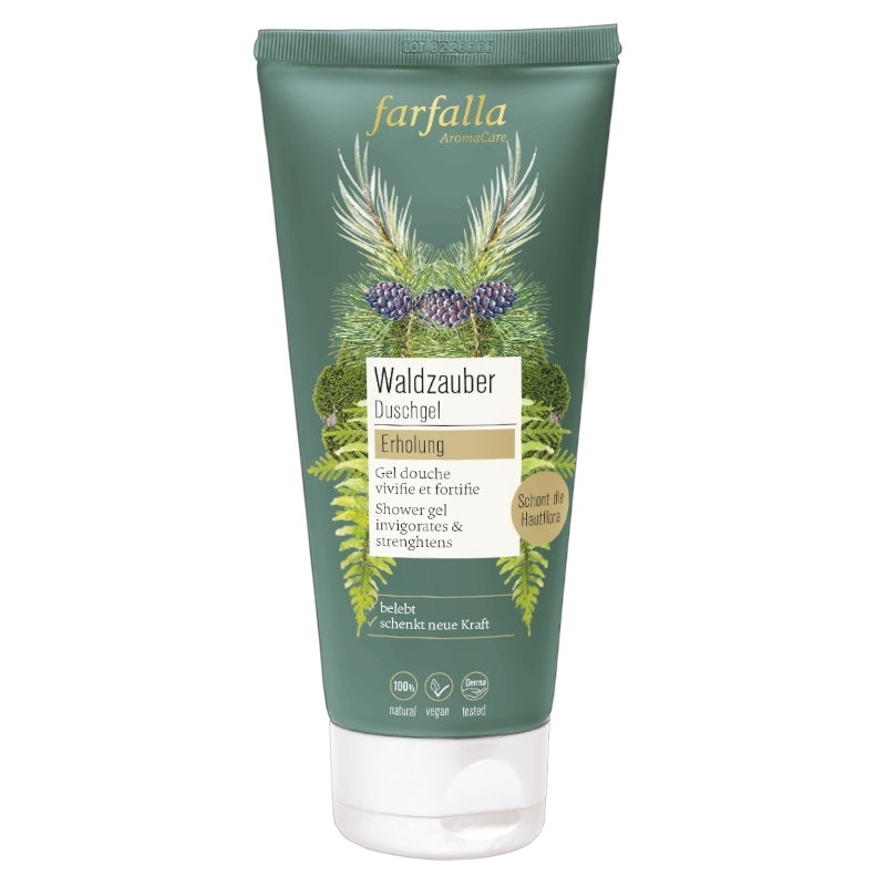 Gel douche vivifiant & fortifiant BIO pin cimbre - 200ml - Farfalla