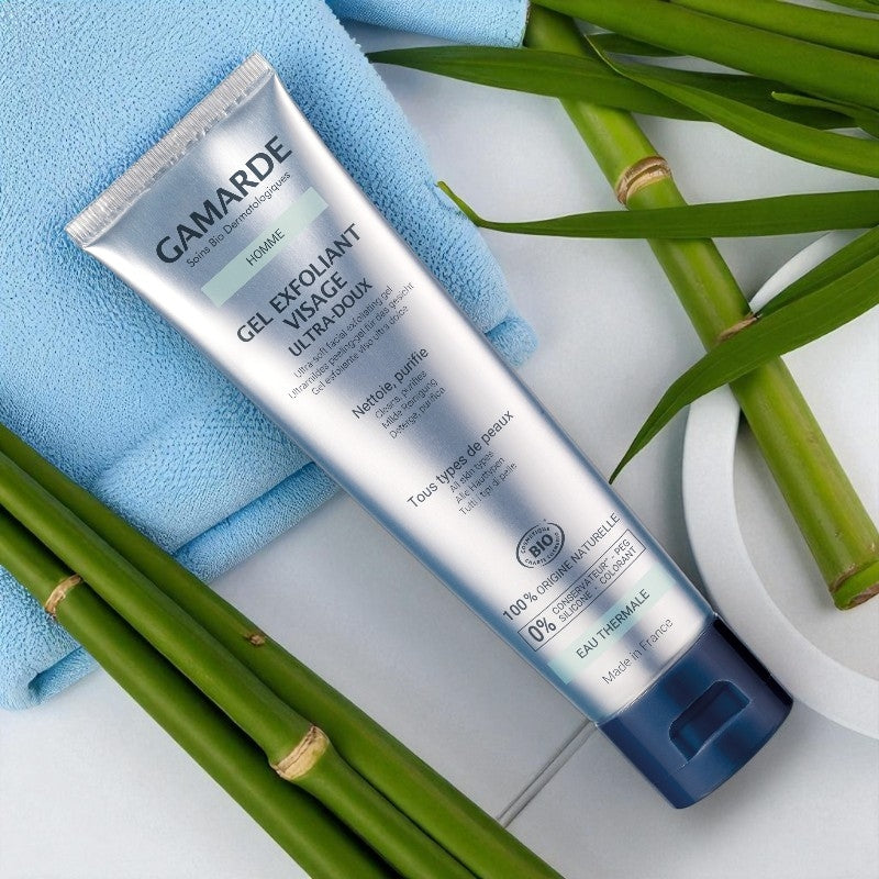 Gamarde Bio-Bambus- &amp; Thermalwasser-Gesichtspeeling-Gel für Männer - 100 g