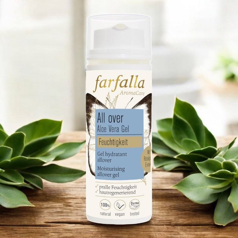 Feuchtigkeitsspendendes Gel für den ganzen Körper mit Bio-Aloe Vera – 50 ml – Farfalla