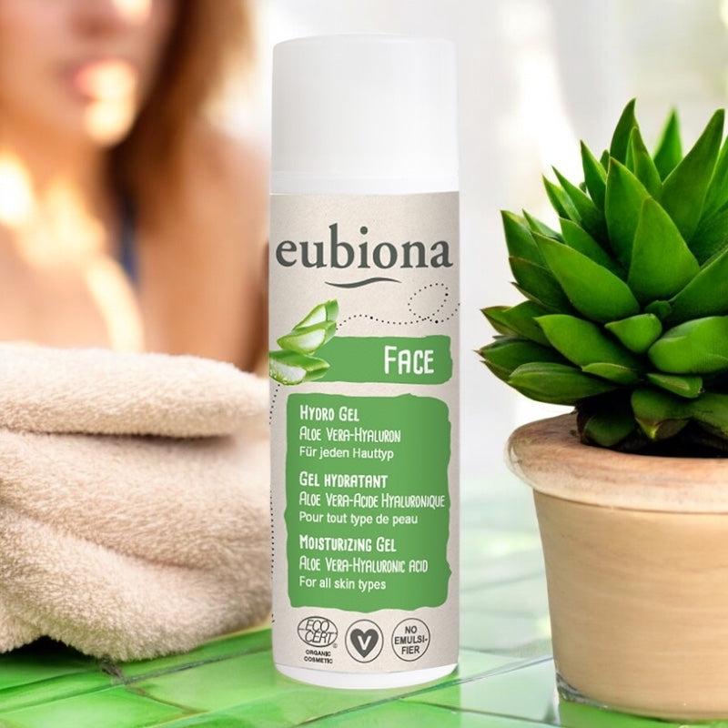 Gel hydratant BIO ﻿aloe vera & acide hyaluronique - 50ml - Eubiona