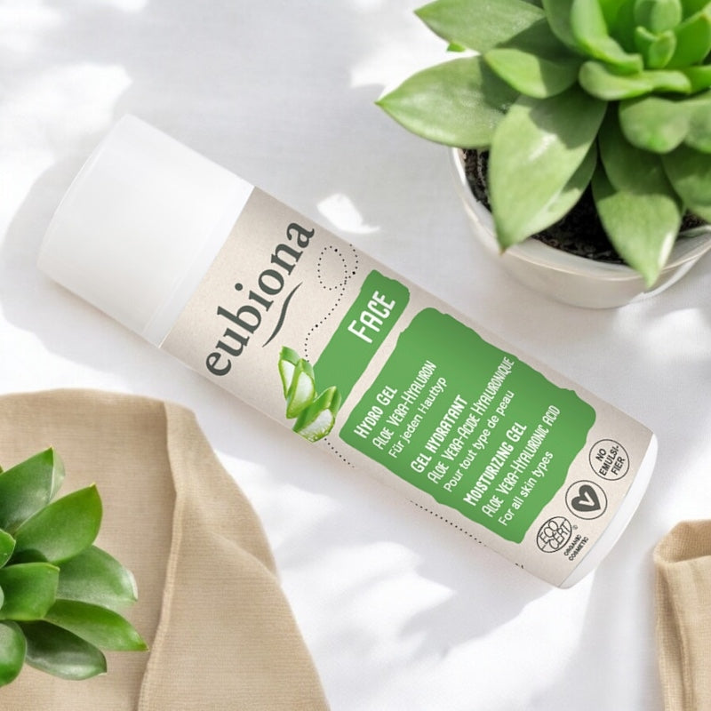 Gel hydratant BIO ﻿aloe vera & acide hyaluronique - 50ml - Eubiona