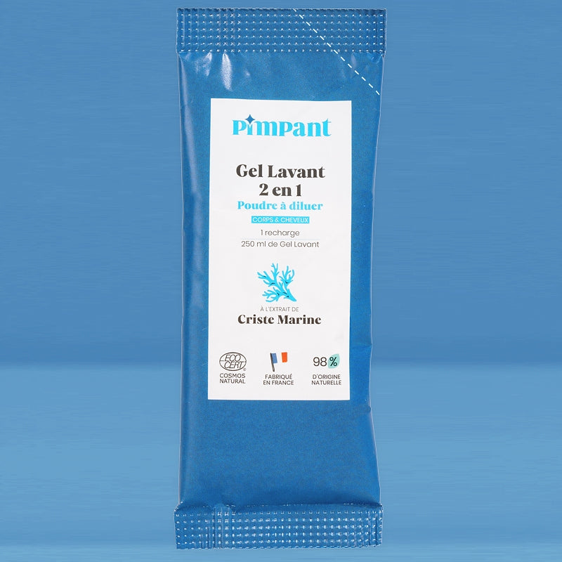 Gel lavant 2 en 1 poudre à diluer criste marine - 25g - Pimpant