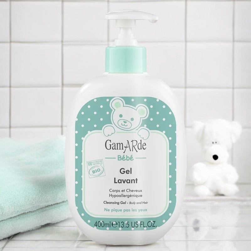Gel lavant bébé BIO aloe vera & eau thermale - 400ml - Gamarde
