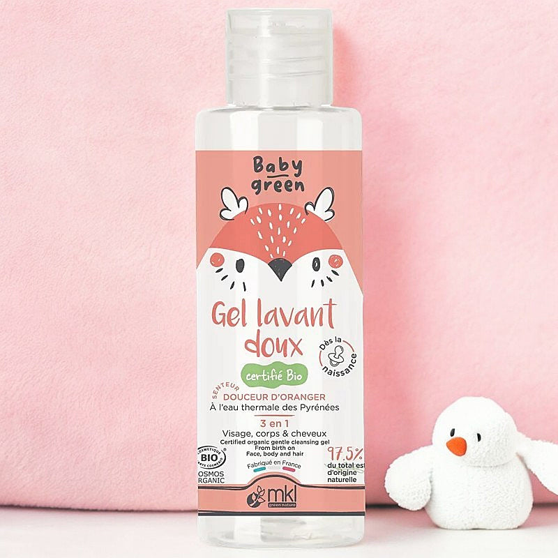 Sanftes Bio-Babywaschgel mit Orangenblüte – 100 ml – MKL Green Nature