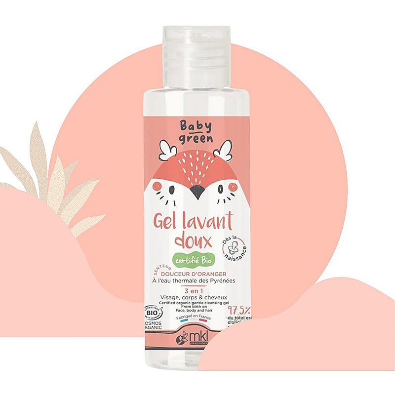 Sanftes Bio-Babywaschgel mit Orangenblüte – 100 ml – MKL Green Nature