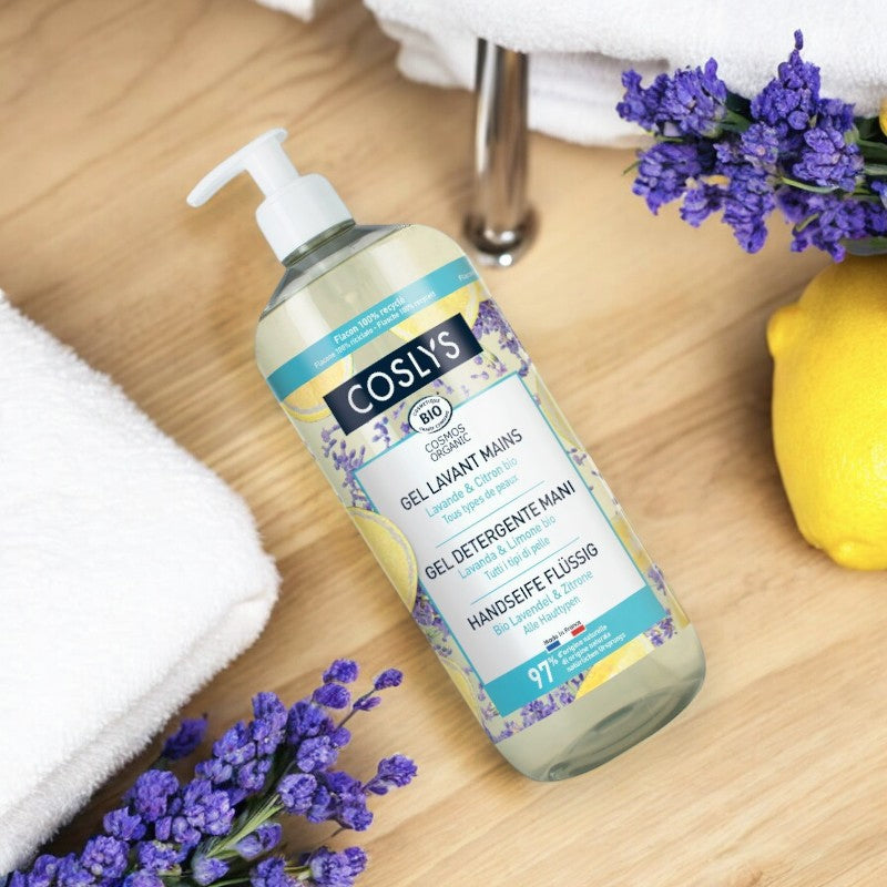 Bio-Handwaschgel mit Lavendel und Zitrone – 1 l – Coslys