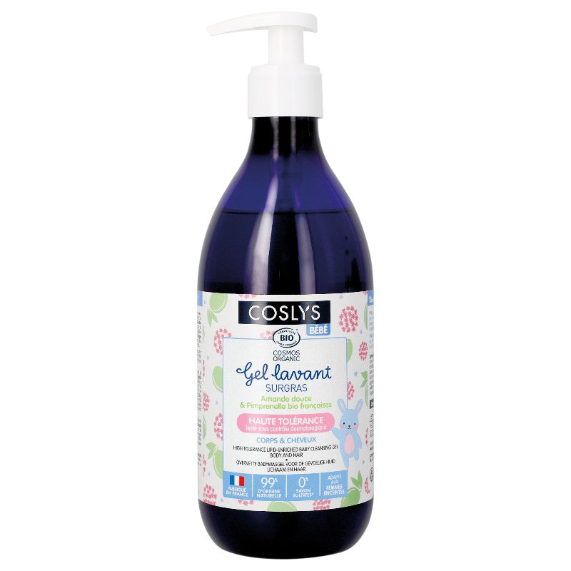 Coslys Bio Extra-Reichhaltiges Baby-Reinigungsgel mit Wiesenknopf - 500 ml