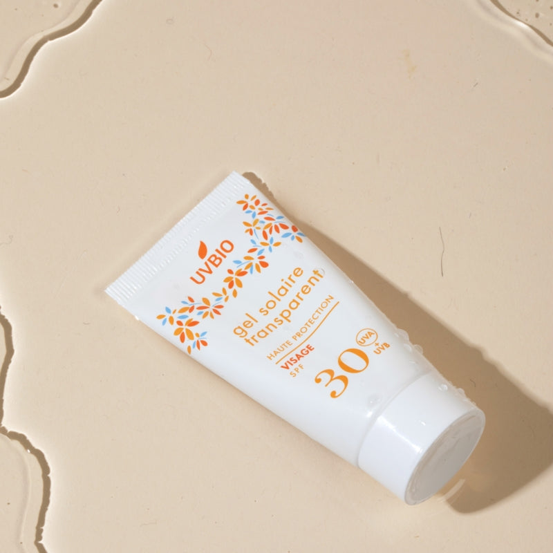 Gel solaire transparent visage BIO IP 30 - 30ml - UVBIO