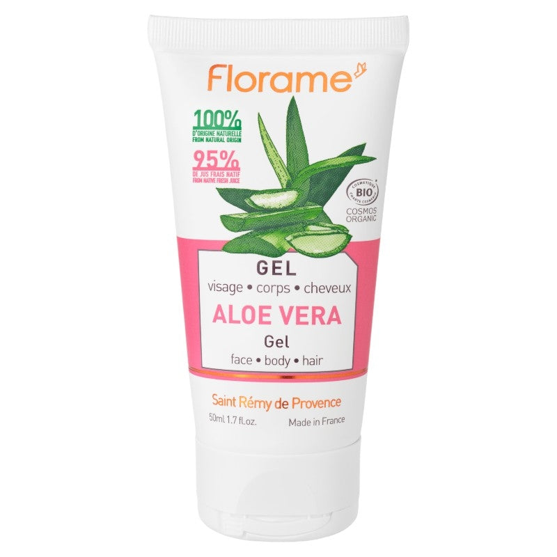 Bio-Aloe-Vera-Gel für Gesicht, Körper &amp; Haare – 50 ml – Florame