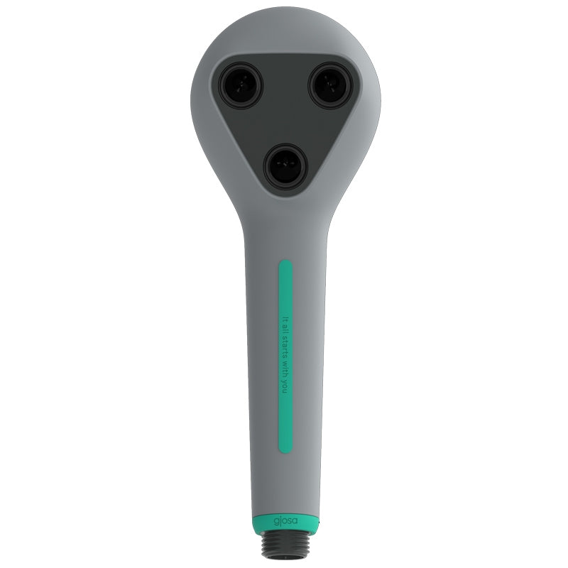 Gjosa GS3 Umweltfreundlicher und wassersparender Duschkopf – Grau – Bis zu 65 % Wasserersparnis