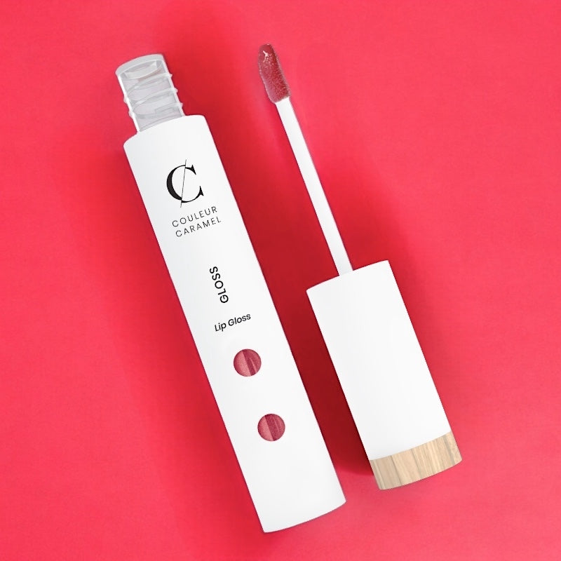 Gloss Rouge framboise nacré N°805 BIO - 5g - Couleur Caramel