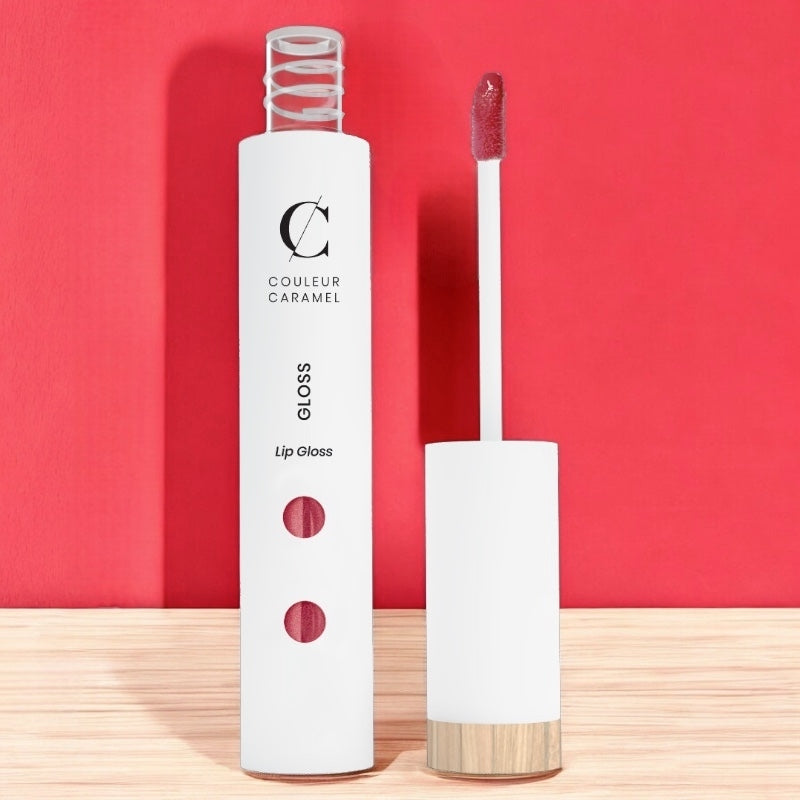 Gloss Rouge framboise nacré N°805 BIO - 5g - Couleur Caramel