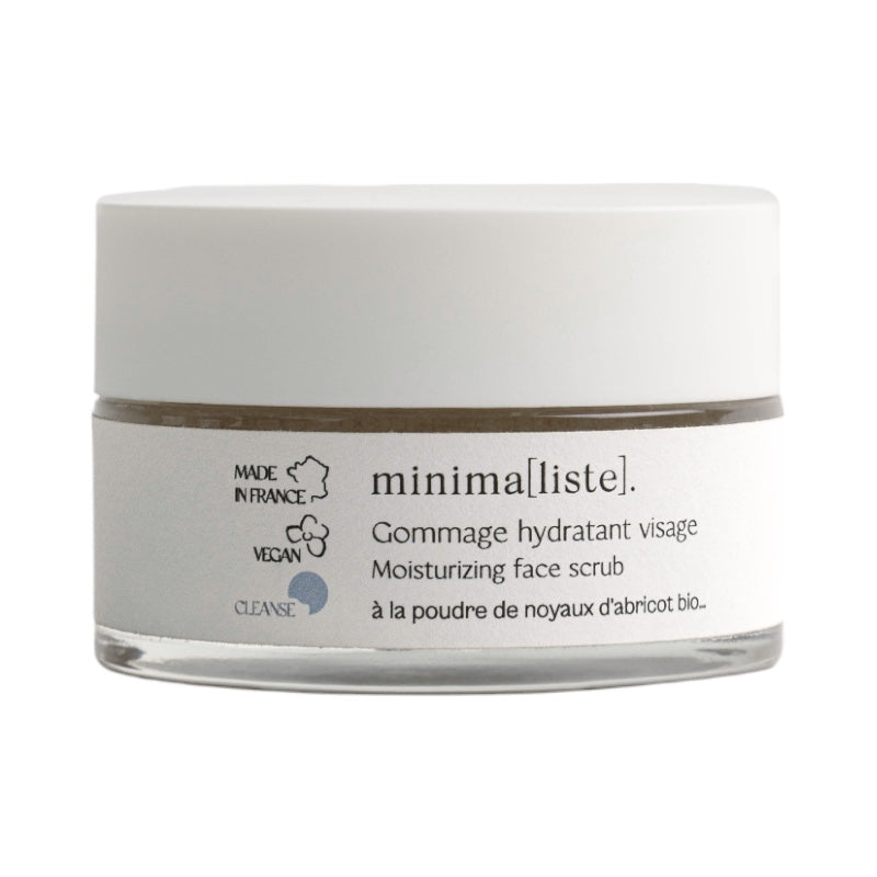 Feuchtigkeitsspendendes Bio-Gesichtspeeling mit Carnaubawachs und Aprikose – 50 ml – Minimalistisch