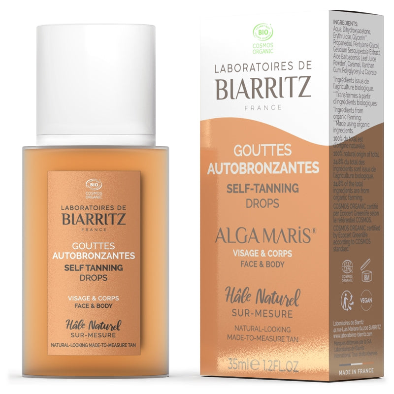 Gouttes autobronzantes visage & corps BIO - 35ml - Laboratoires de Biarritz