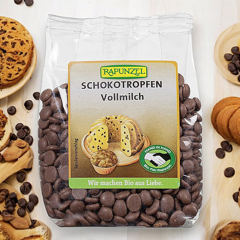 Gouttes de chocolat au lait BIO - 100g - Rapunzel