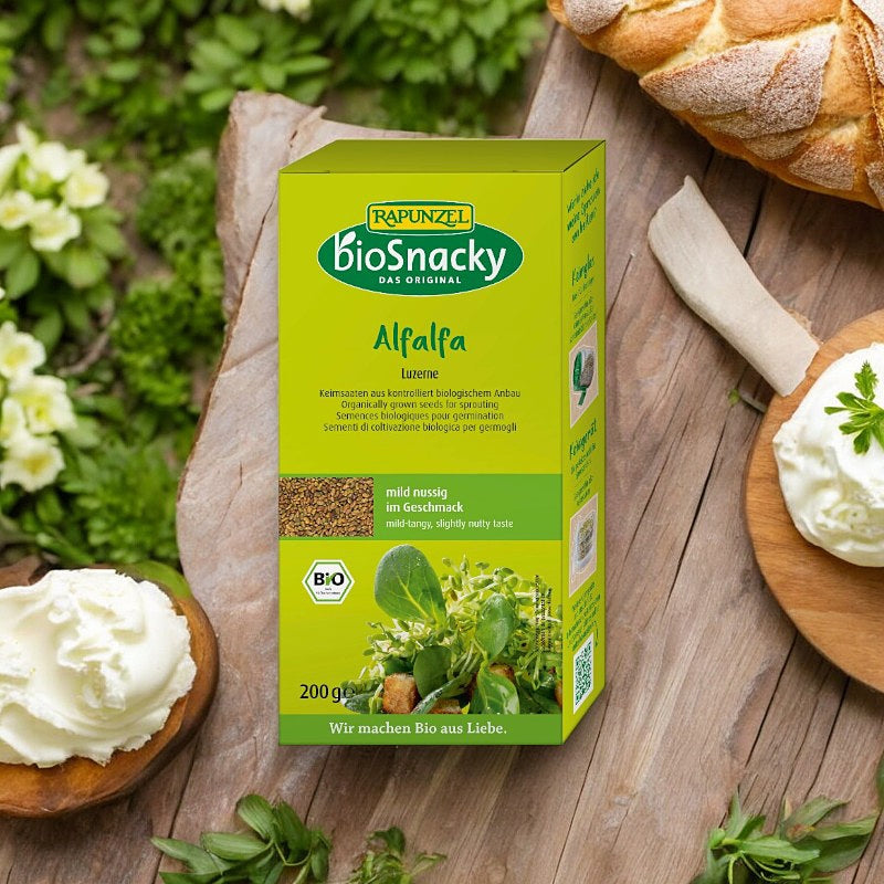 Graines à germer d'alfalfa BIO - 200g - Rapunzel bioSnacky