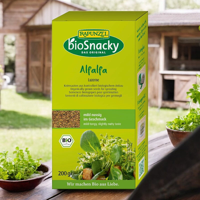 Graines à germer d'alfalfa BIO - 200g - Rapunzel bioSnacky