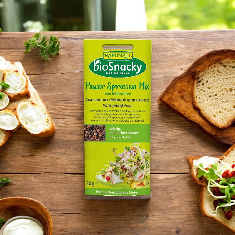 Graines à germer mélange de germes puissance BIO - 30g - Rapunzel bioSnacky
