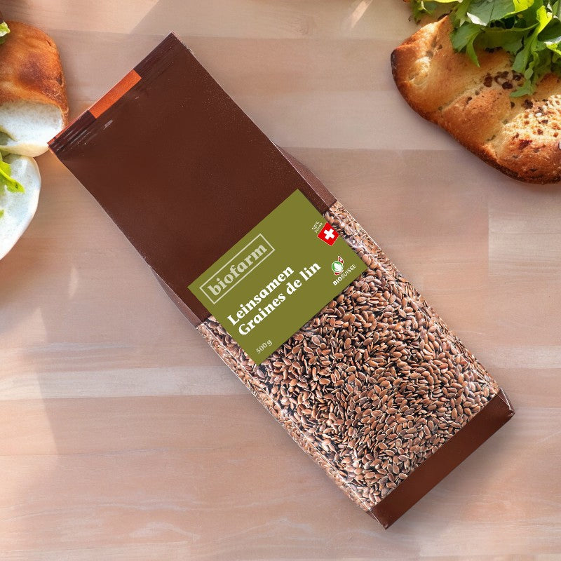 Graines de lin suisse BIO - 500g - Biofarm