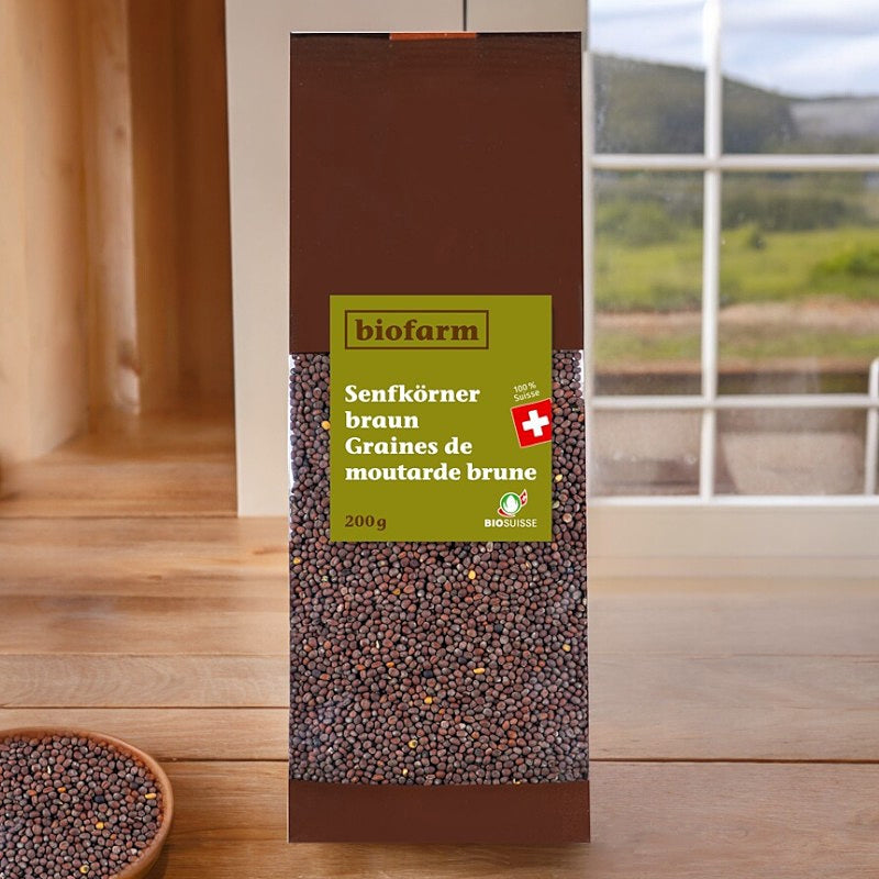 Graines de moutarde brune suisse BIO - 200g - Biofarm